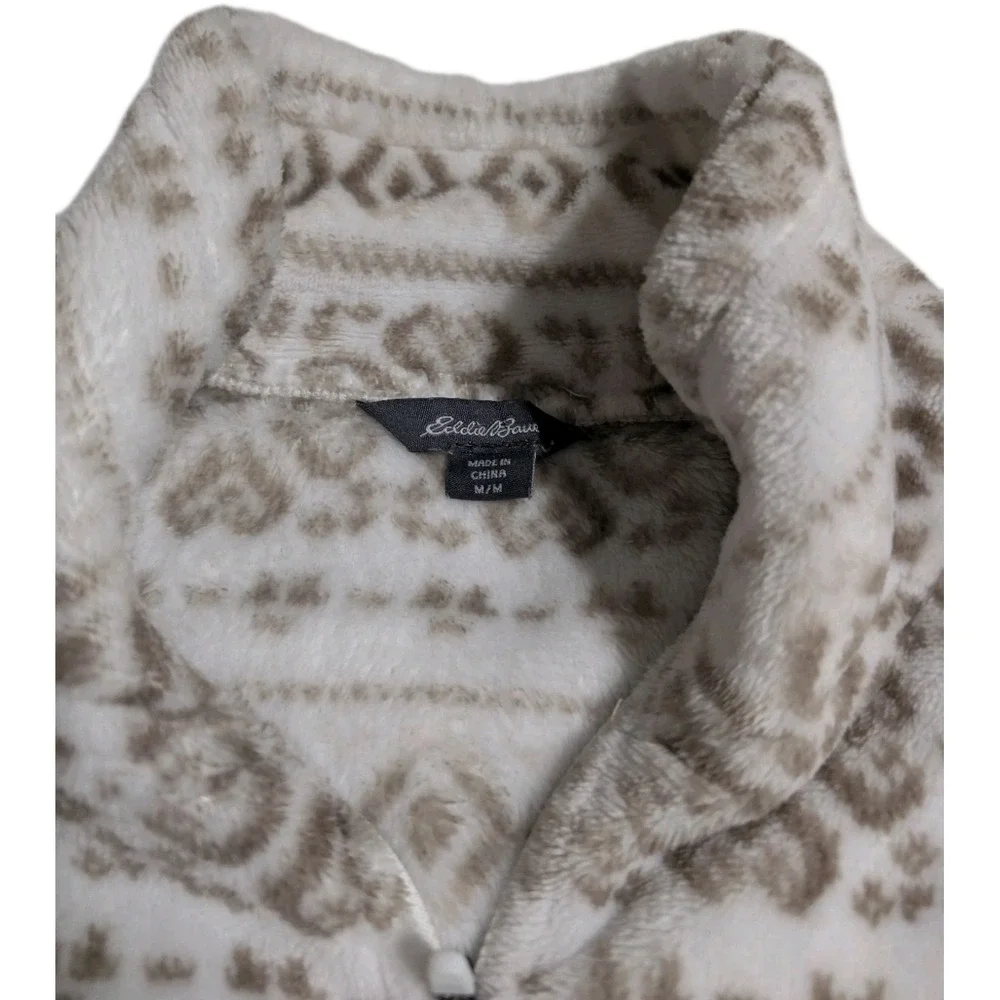 Eddie Bauer‎ Women's Snowfall Print Fleece Pullover Half Zip M